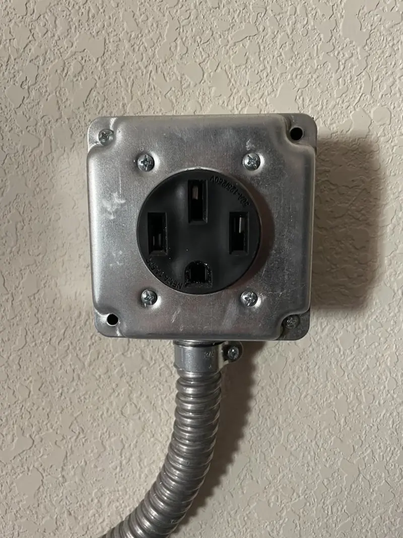NEMA 14-50 outlet installed for Electrical Panel Upgrade in Kenosha