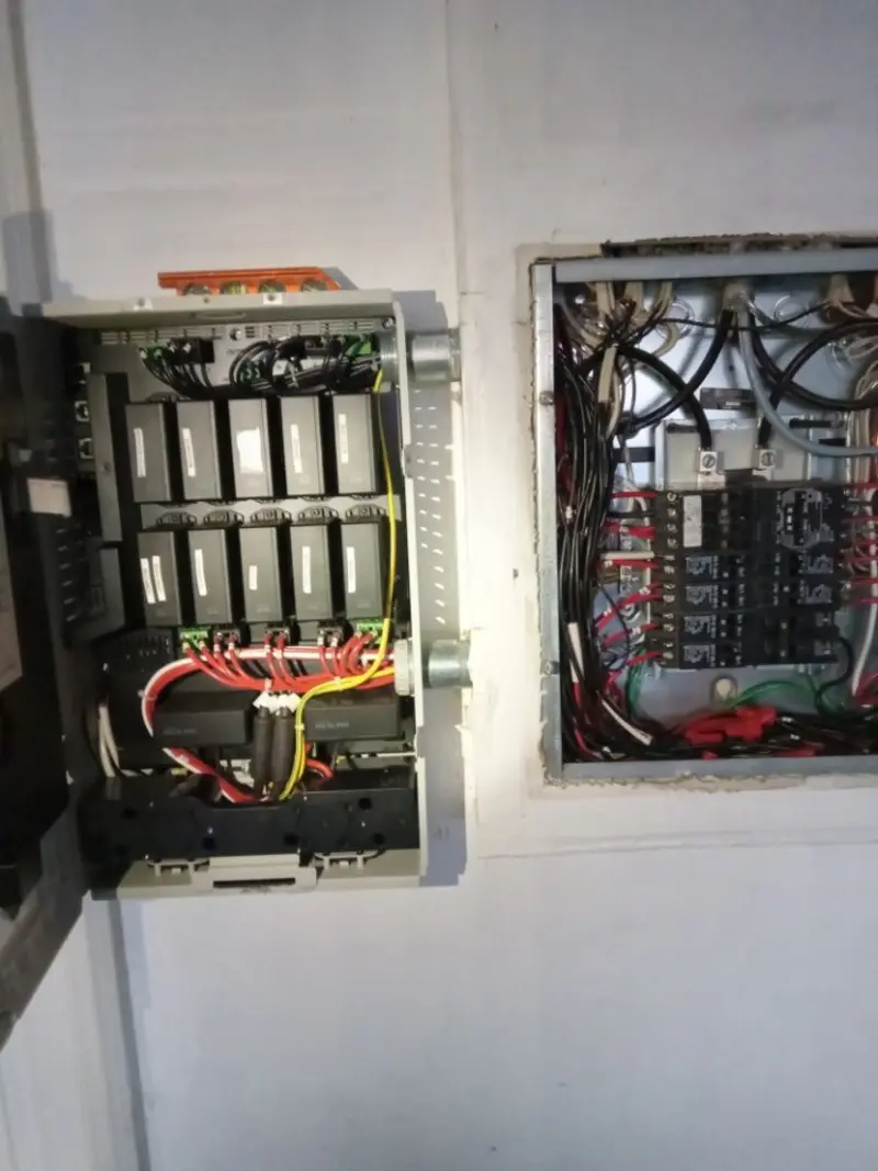 Electrical panel upgrade completed for Security Camera Wiring in Kenosha
